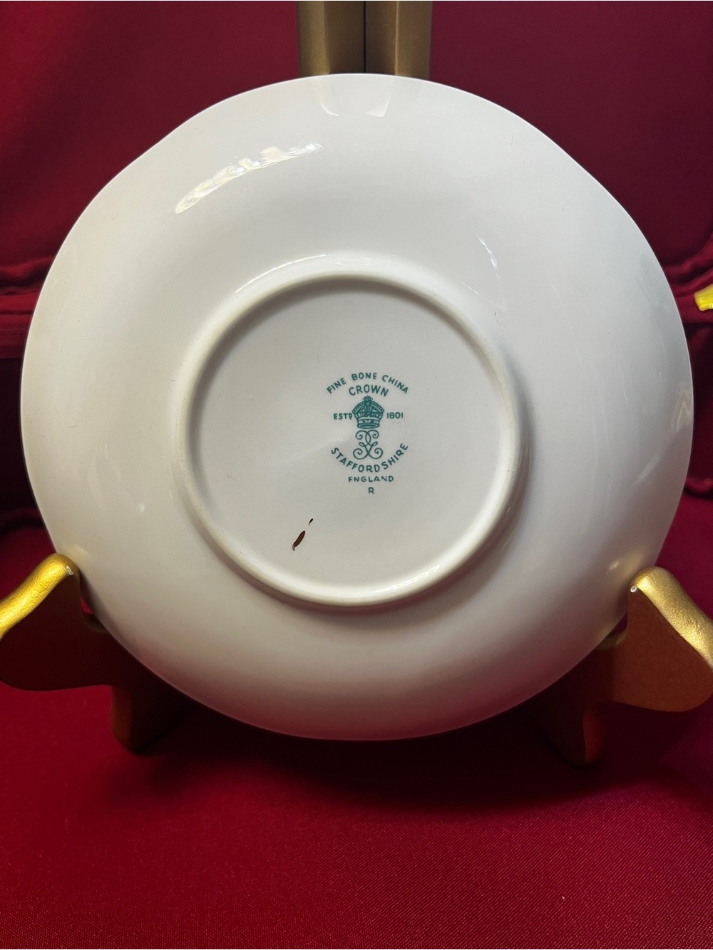 🛍️5 FOR $20 🛍️ Cobalt Center Porcelain Dinner Plate with Pink Rose Accents - Picture 5 of 13